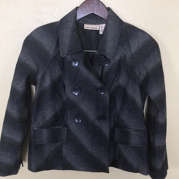 DKNY JEANS metallic double breasted Jacket S - Picture 1 of 5